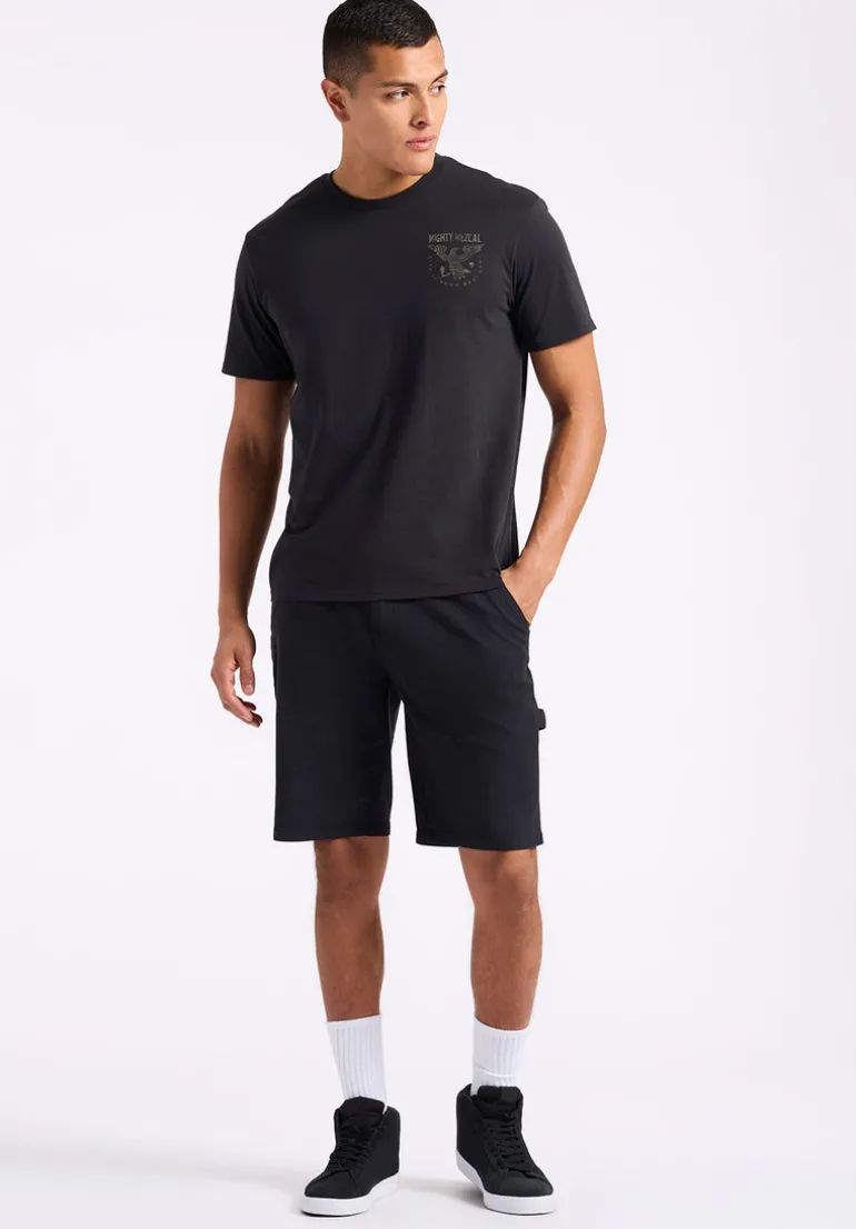 Tonder Men's Graphic T-Shirt with Eagle Print, Black - BM24634