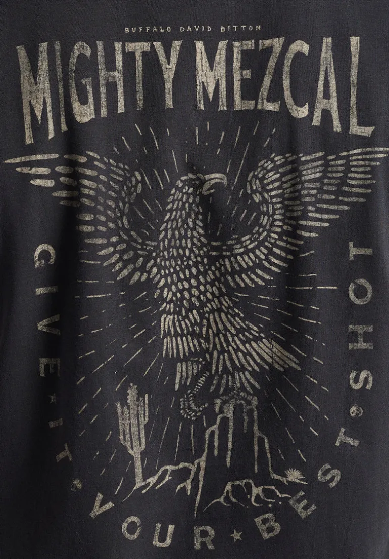 Tonder Men's Graphic T-Shirt with Eagle Print, Black - BM24634