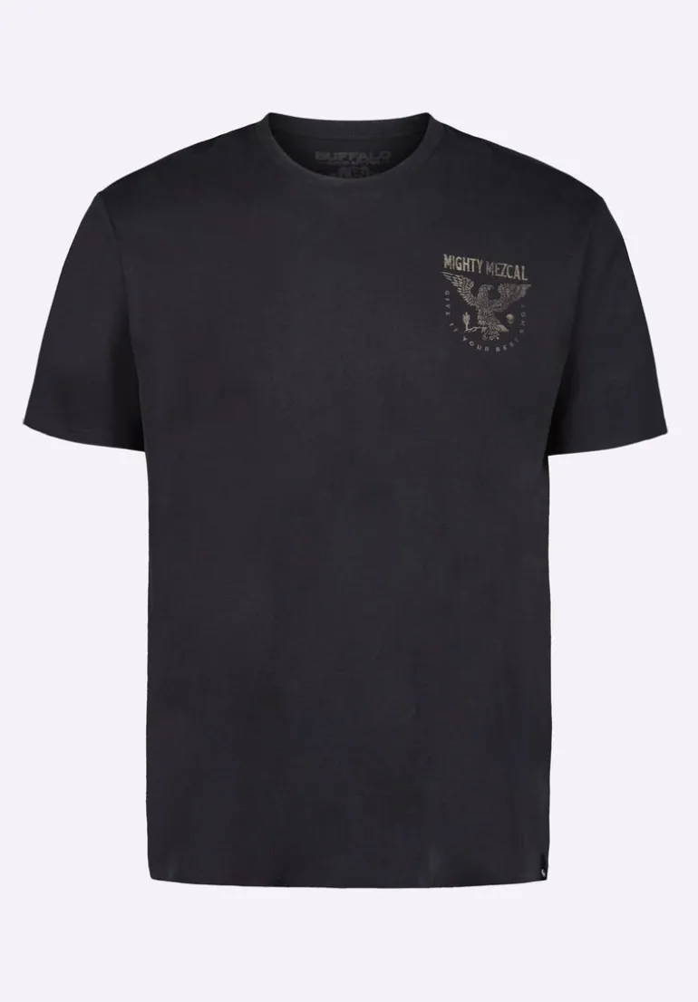 Tonder Men's Graphic T-Shirt with Eagle Print, Black - BM24634