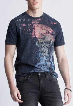 Tylow Men's Short Sleeve Graphic T-shirt, Black - BM24354