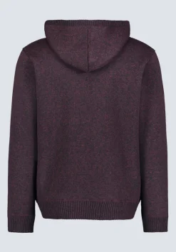 Walmick Men's Full-Zip Knit Hoodie with Sherpa Lining, Fico Red - BM24477