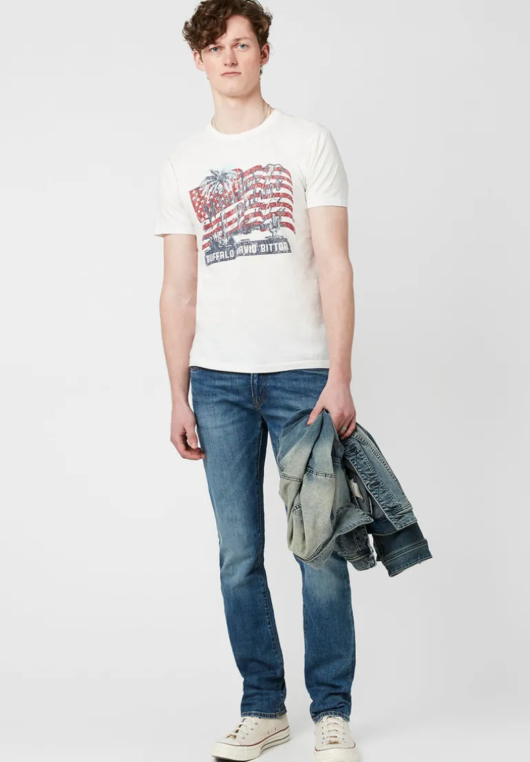 Wonder Palms Toliber Men's T-Shirt in White - BM23679